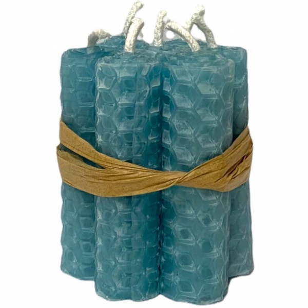 Turquoise - Beeswax Mini Spell Candles